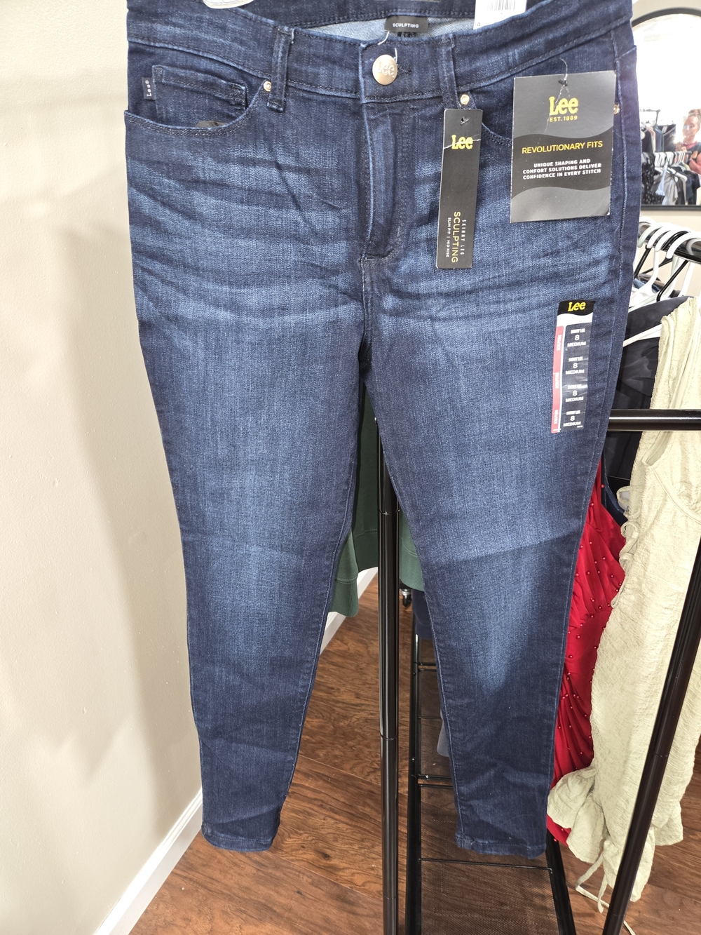 Lee Dark Indigo Ankle Crop Jeans